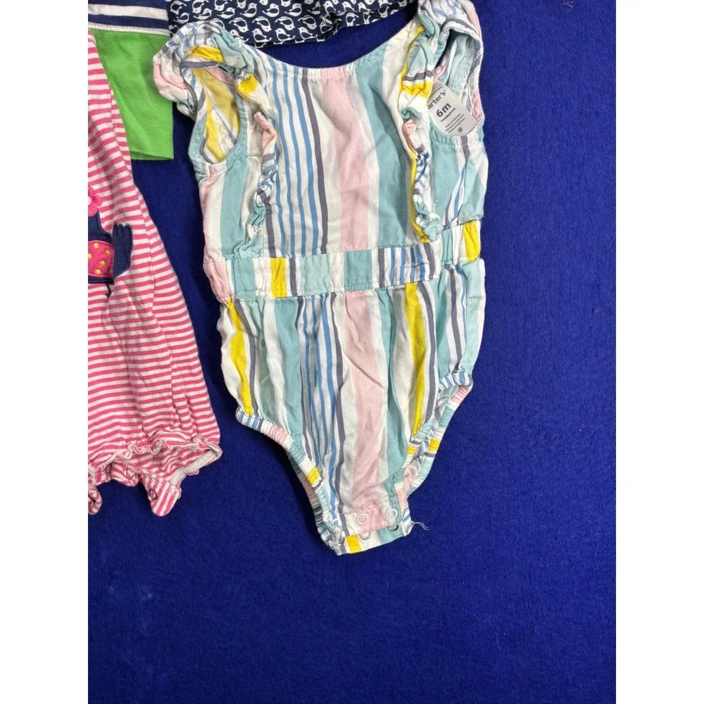 Nautical Baby Girl Carters Just One You Dress Romper Lot 6M Multicolor